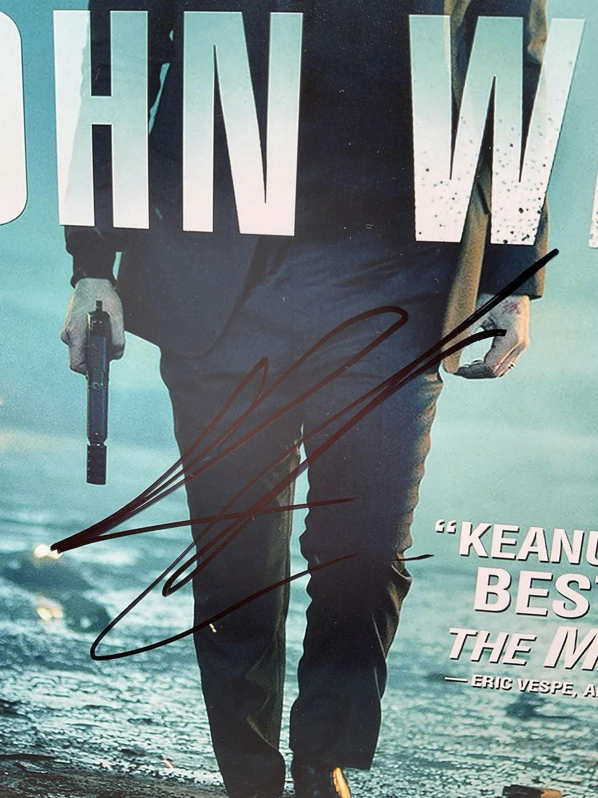 Keanu Reeves — Keanu Reeves signed 11x14 John Wick signed 11x14 BAS Matrix photo Boogeyman auto, изображение 2