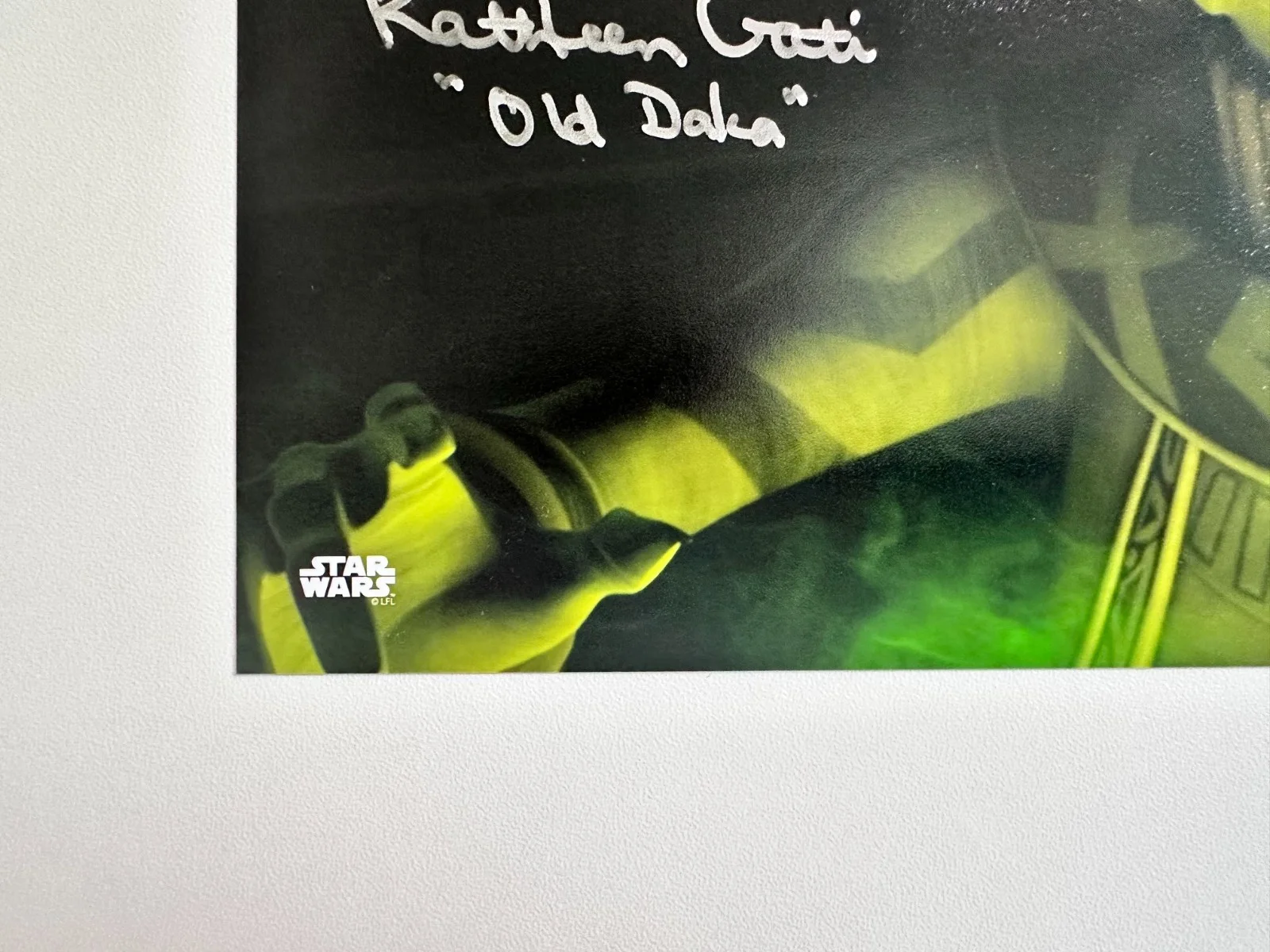 Kathleen Gati — Kathleen Gati Signed TOPPS 8x10 Star Wars The Clone Wars Old Daka 3/10 Autograph, изображение 5