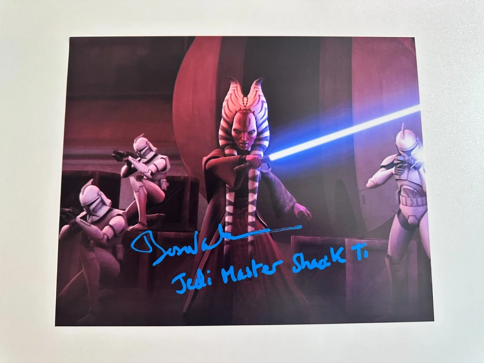Tasia Valenza — Tasia Valenza Signed 8x10 Star Wars: The Clone Wars Jedi Shaak Ti Autograph