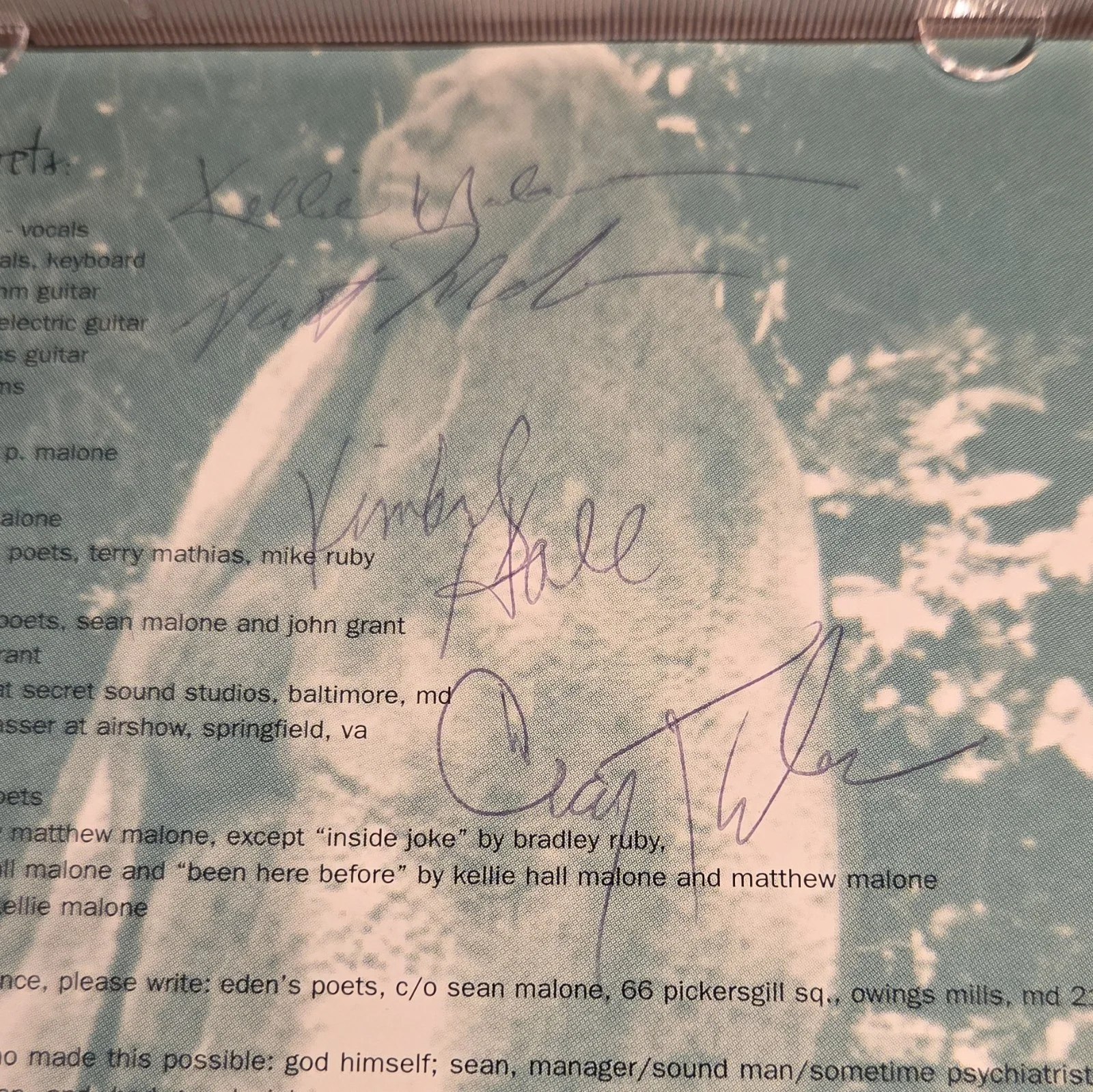 Eden's Poets Garden Original 1996 CD & Booklet Autographed by Band Members, image 4
