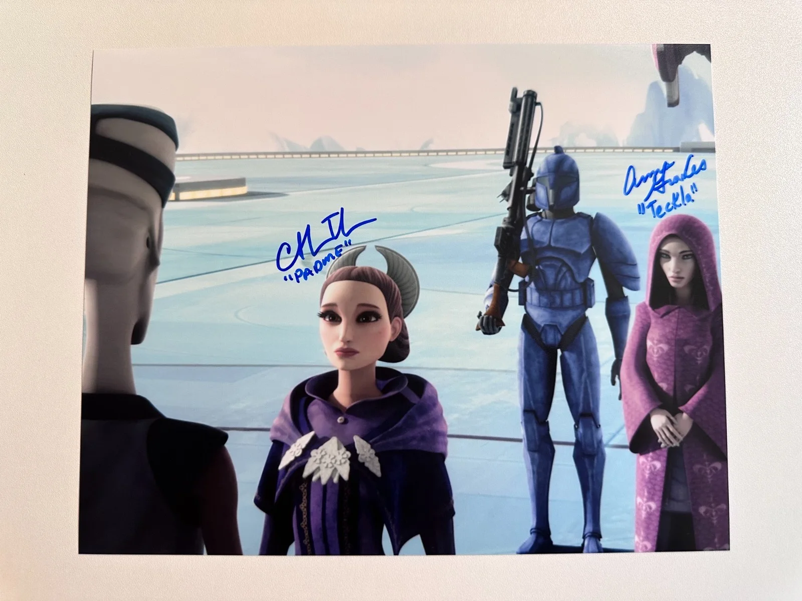Catherine Taber — Dual-Signed 8x10 Star Wars: The Clone Wars Padme & Teckla (Handmaiden) Autograph