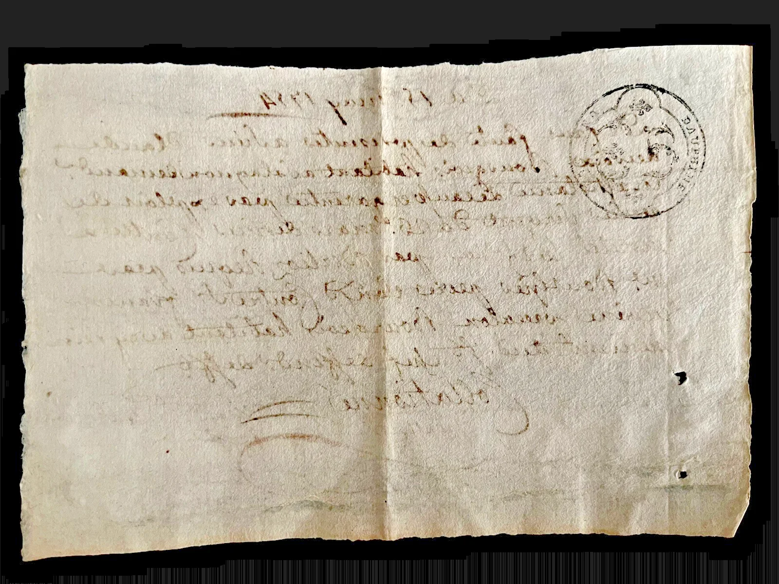 AUTOGRAPHED DOCUMENT from 1754, image 3