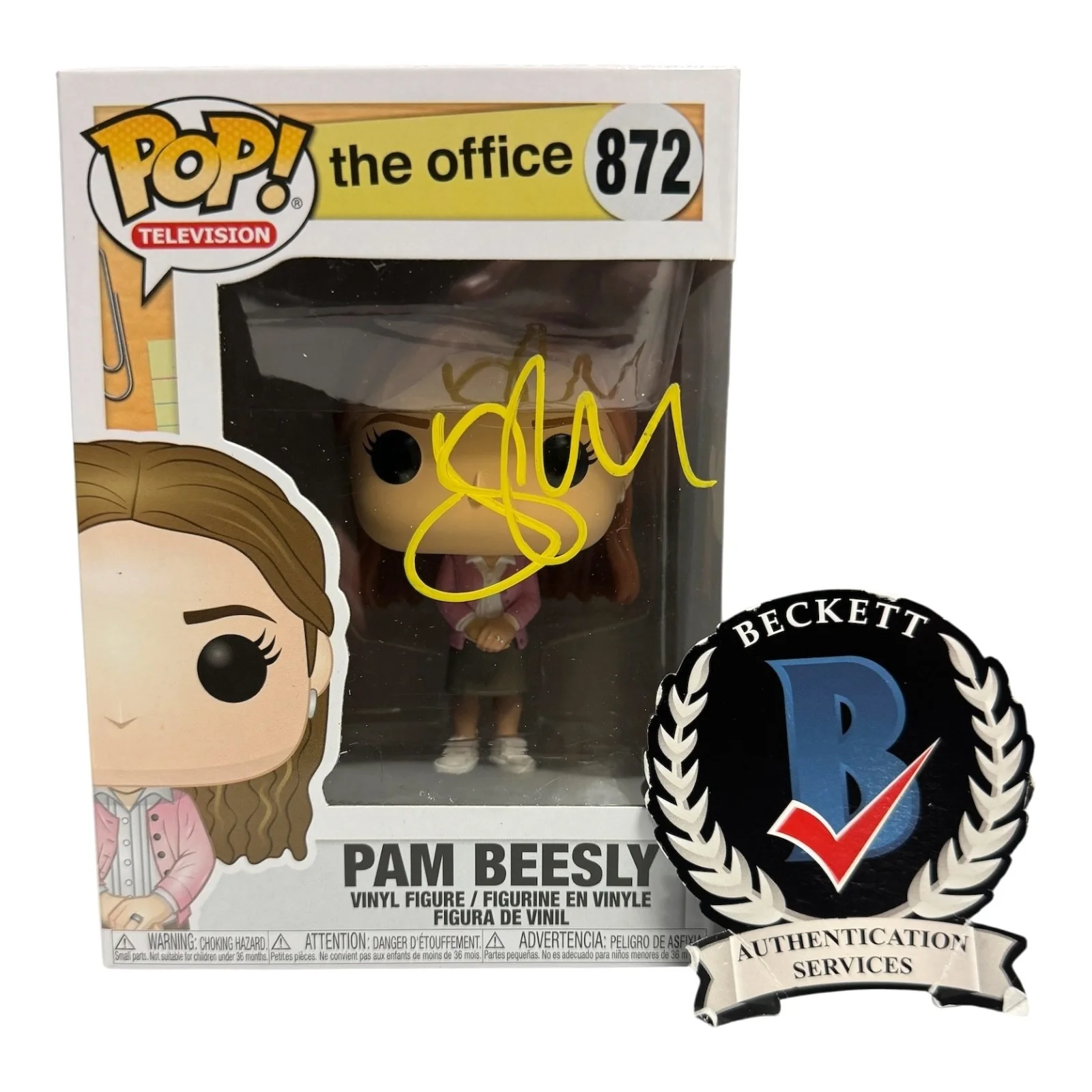 Jenna Fischer — Jenna Fischer Signed Autograph The Office Funko Pop 872 BAS Beckett