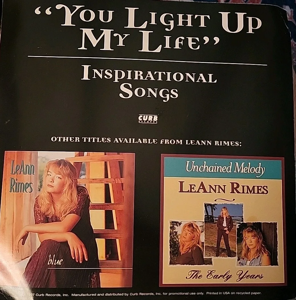 LEANN RIMES AUTOGRAPH Album Sized Promo ORIGINAL 1990'S Unchained Melody, image 3