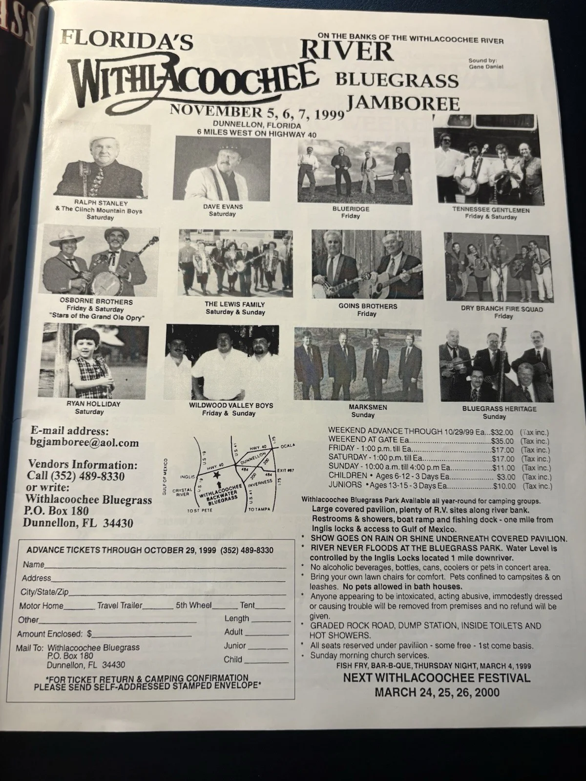 James King Signed Bluegrass Unlimited Magazine October 1999 Autographed Cover, изображение 3