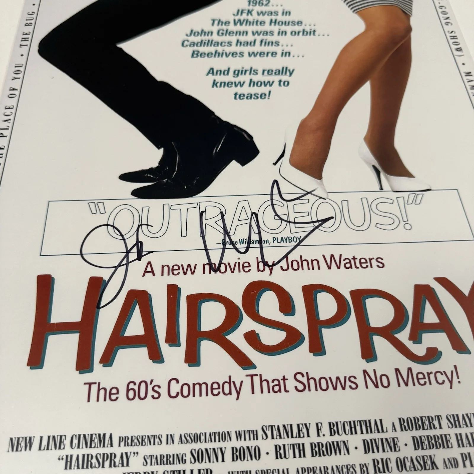 John Waters — JOHN WATERS SIGNED HAIRSPRAY 12x18 PHOTO FEMALE TROUBLES VERY RARE JSA COA, изображение 2