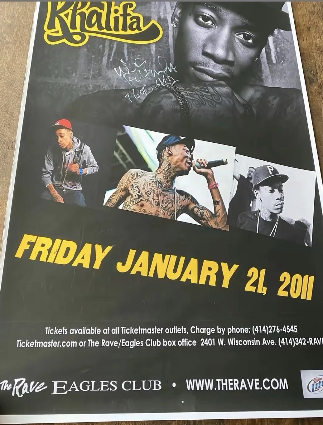 Wiz Khalifa Early Career Signed Concert Poster, image 2
