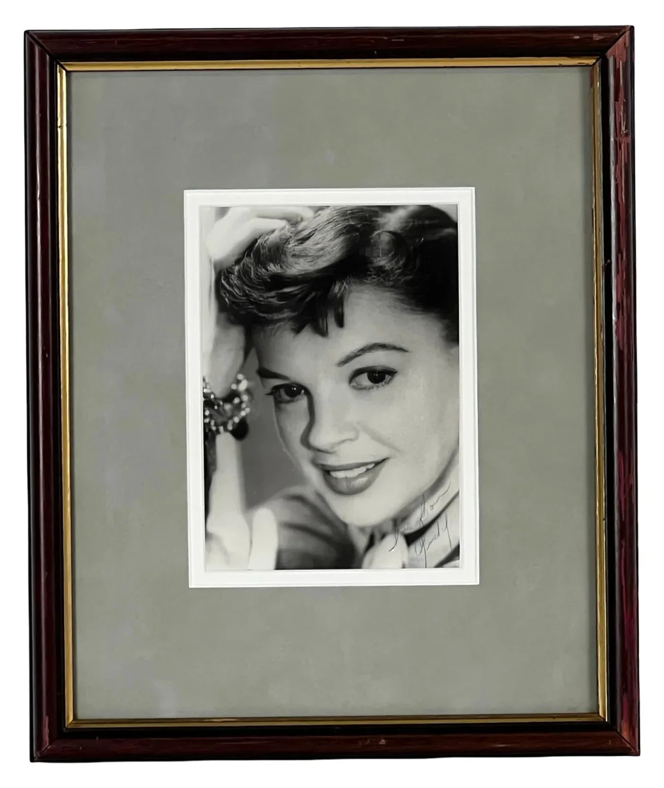 Judy Garland — Vintage 1954 Judy Garland Signed Framed Photo " A Star is Born" Vicki Lester
