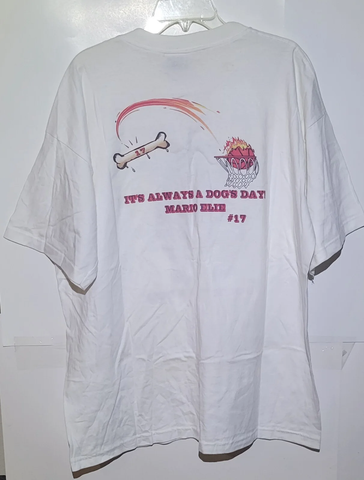 Mario Elie — New Vintage Houston Rockets Signed Mario Elie Shirt Junk Yard Dog, изображение 5