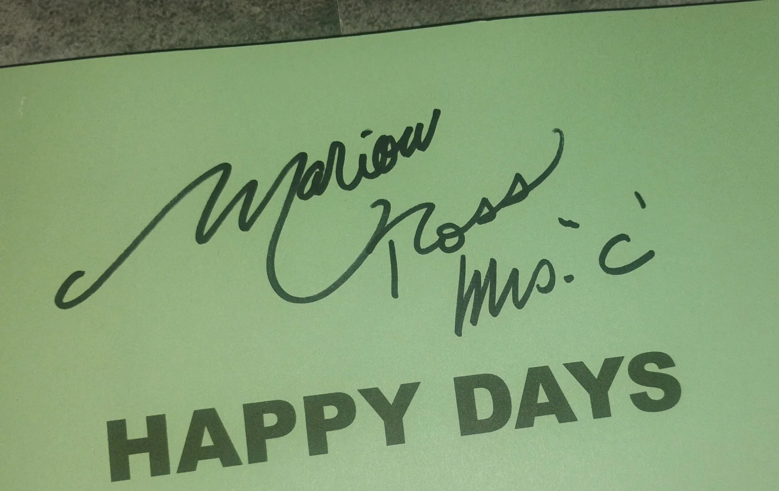 Marion Ross & Henry Winkler Hand Signed Happy Days Script COA - NO US TARIFFS, image 3