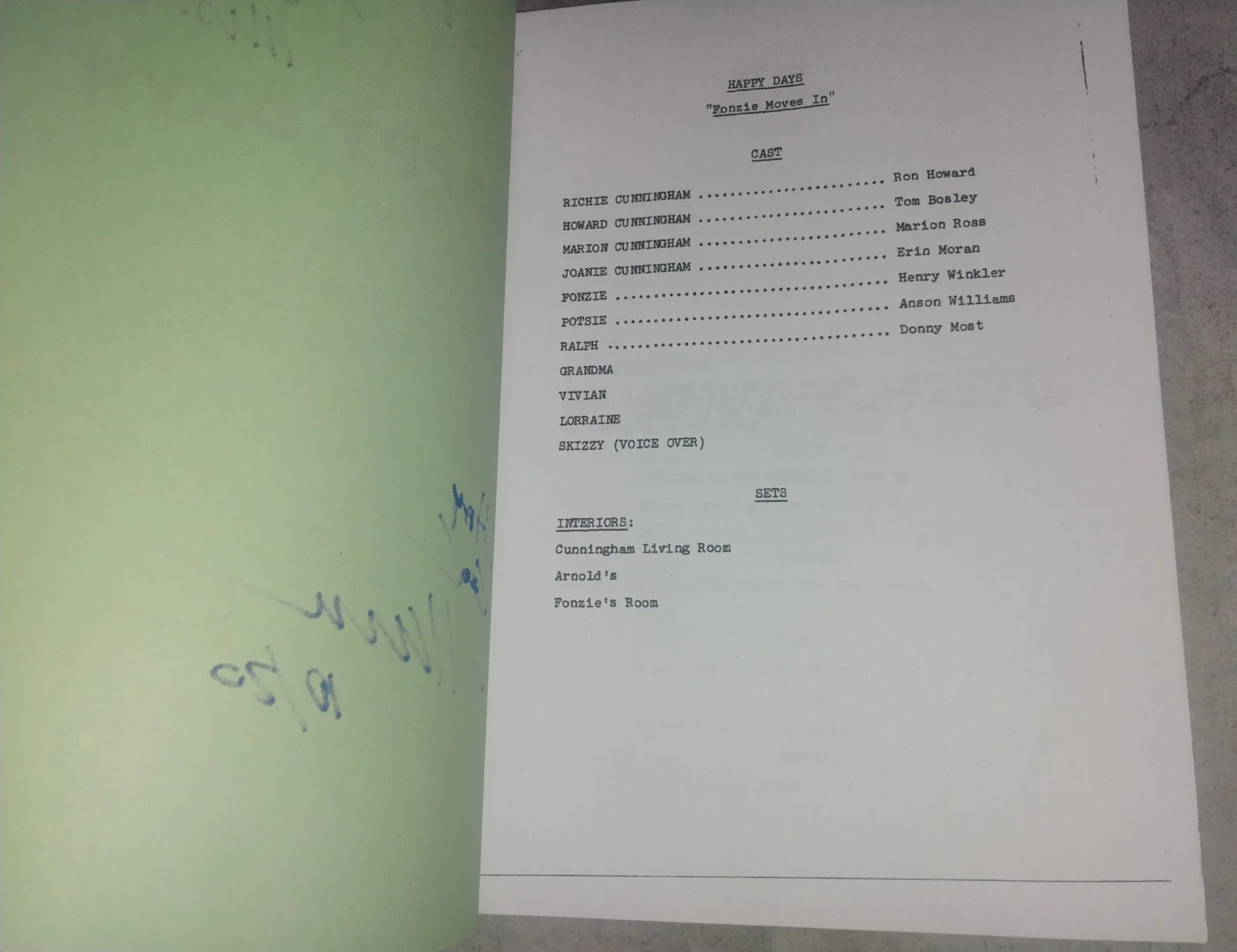Marion Ross & Henry Winkler Hand Signed Happy Days Script COA - NO US TARIFFS, image 5