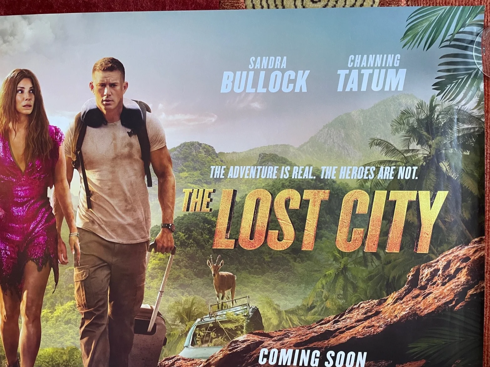THE LOST CITY (2022) Original Quad Movie Poster Sandra Bullock Daniel Radcliffe, изображение 3