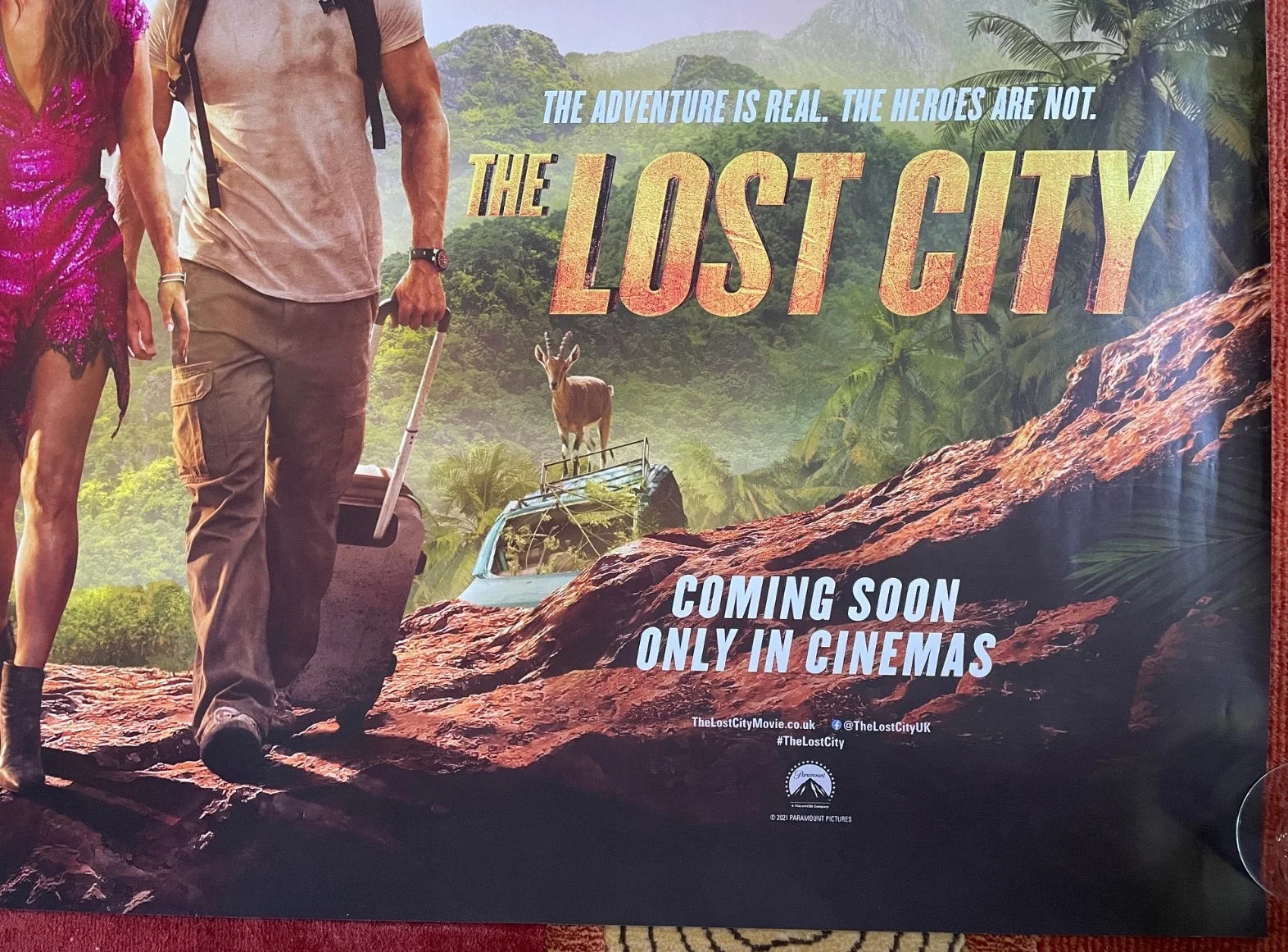 THE LOST CITY (2022) Original Quad Movie Poster Sandra Bullock Daniel Radcliffe, изображение 5