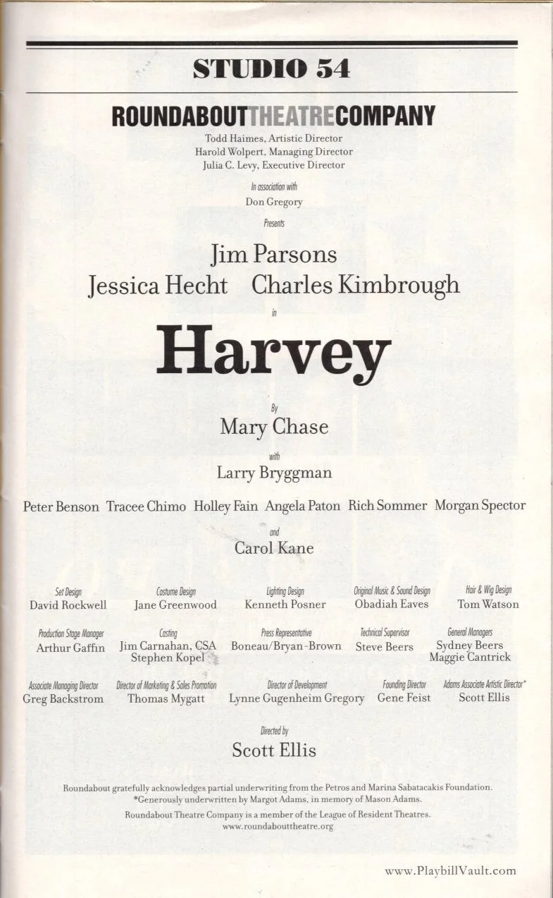 Cast — Harvey Signed Autographed Playbill RARE Jim Parsons full signature + Cast, image 2