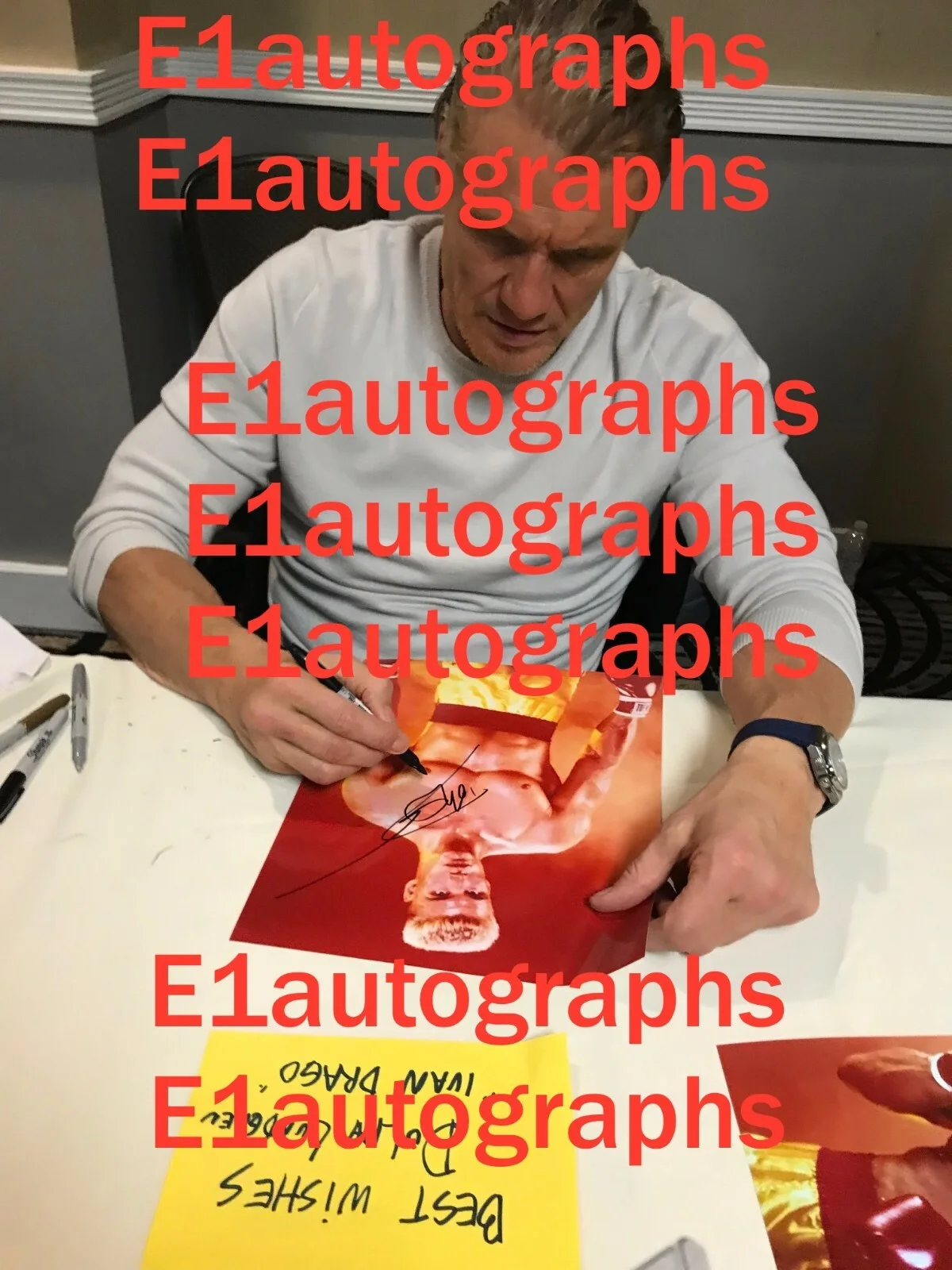 Dolph Lundgren — Dolph Lundgren signed Ivan Drago Rocky Balboa 11x14 photo. IP Exact Proof. Creed, изображение 3