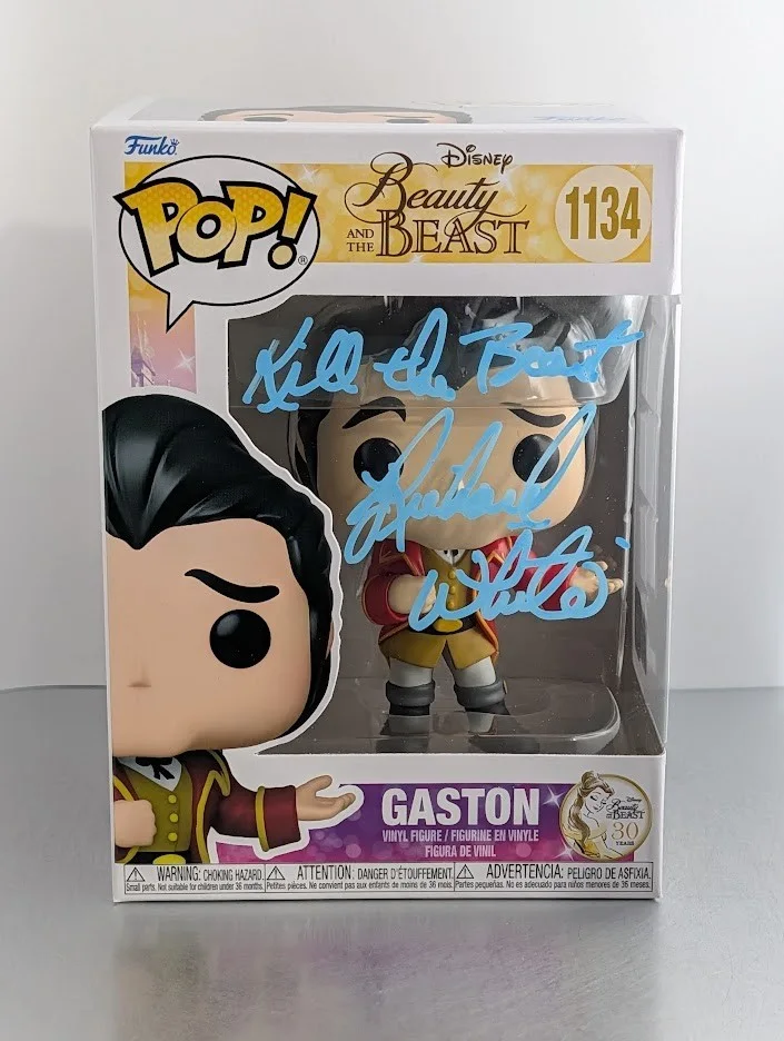 Richard White — Richard White Signed Quoted Funko Pop #1134 Gaston Beauty and the Beast