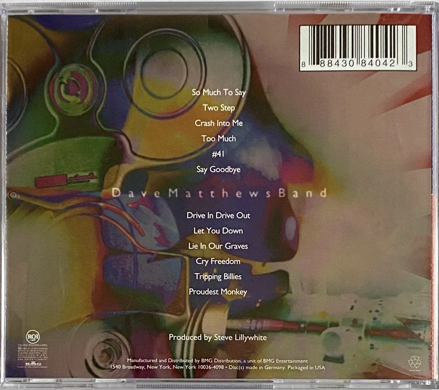 DAVE MATTHEWS AUTOGRAPHED SIGNED CRASH CD, image 2