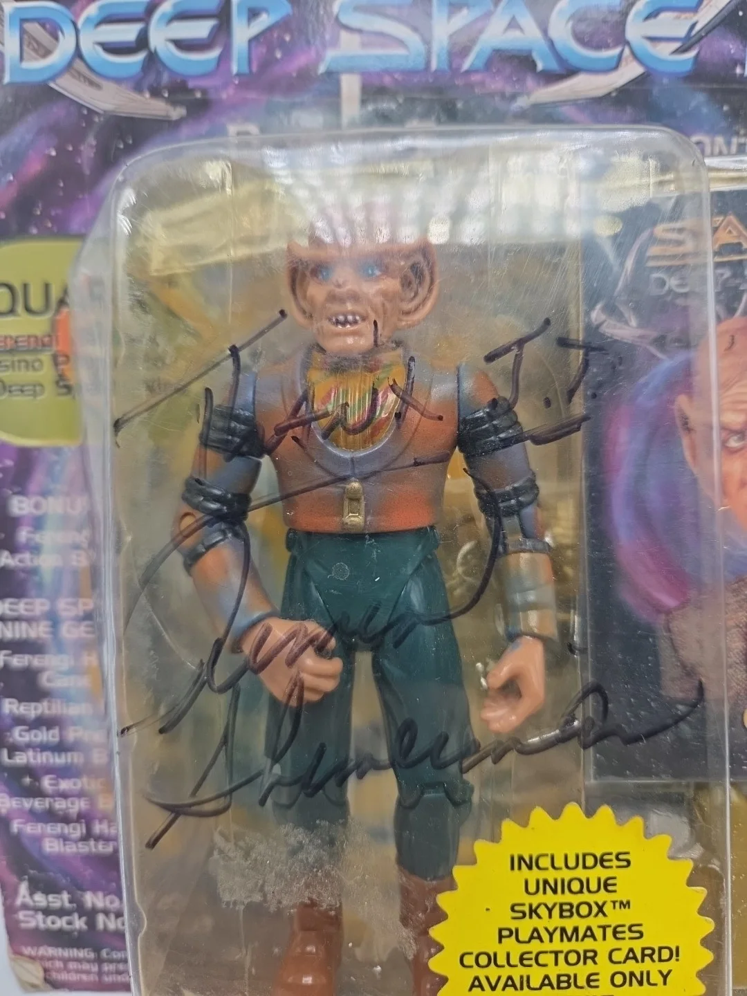 Armin Shimerman — Armin Shimerman Signed Autographed Action Figure Star Trek DS9 Quark Playmates, image 2