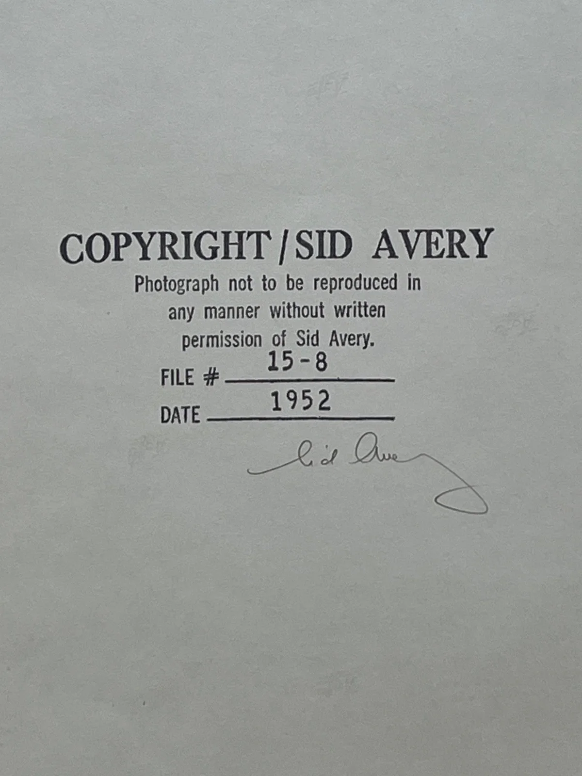 Sid Avery — 2 - 16" x 20" Humphrey Bogart, Stephen Bogart - Sid Avery signed photographs, image 5