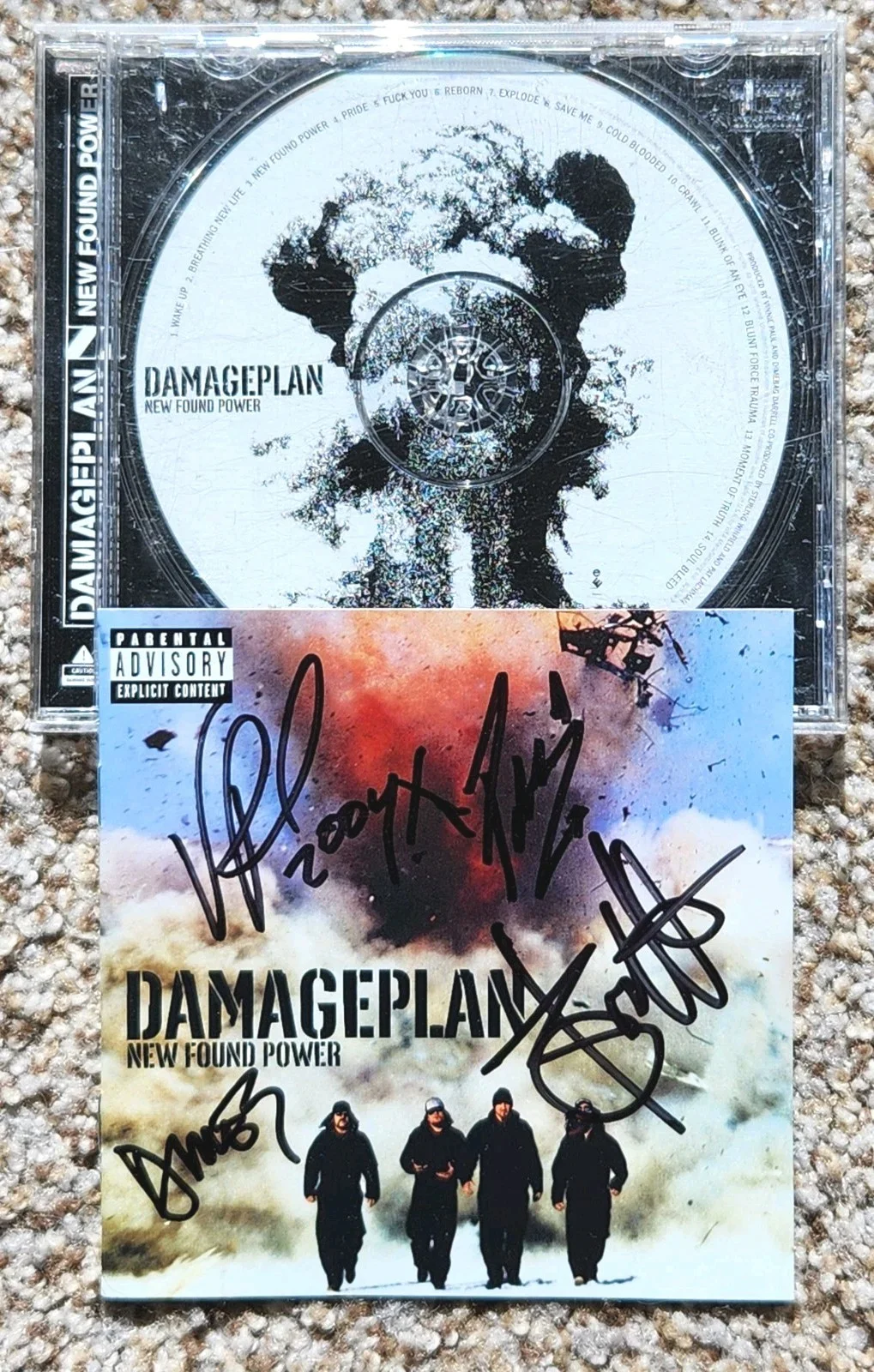 AUTOGRAPHED Damageplan New Found Power Full Band Signed CD Pantera DIMEBAG, image 2