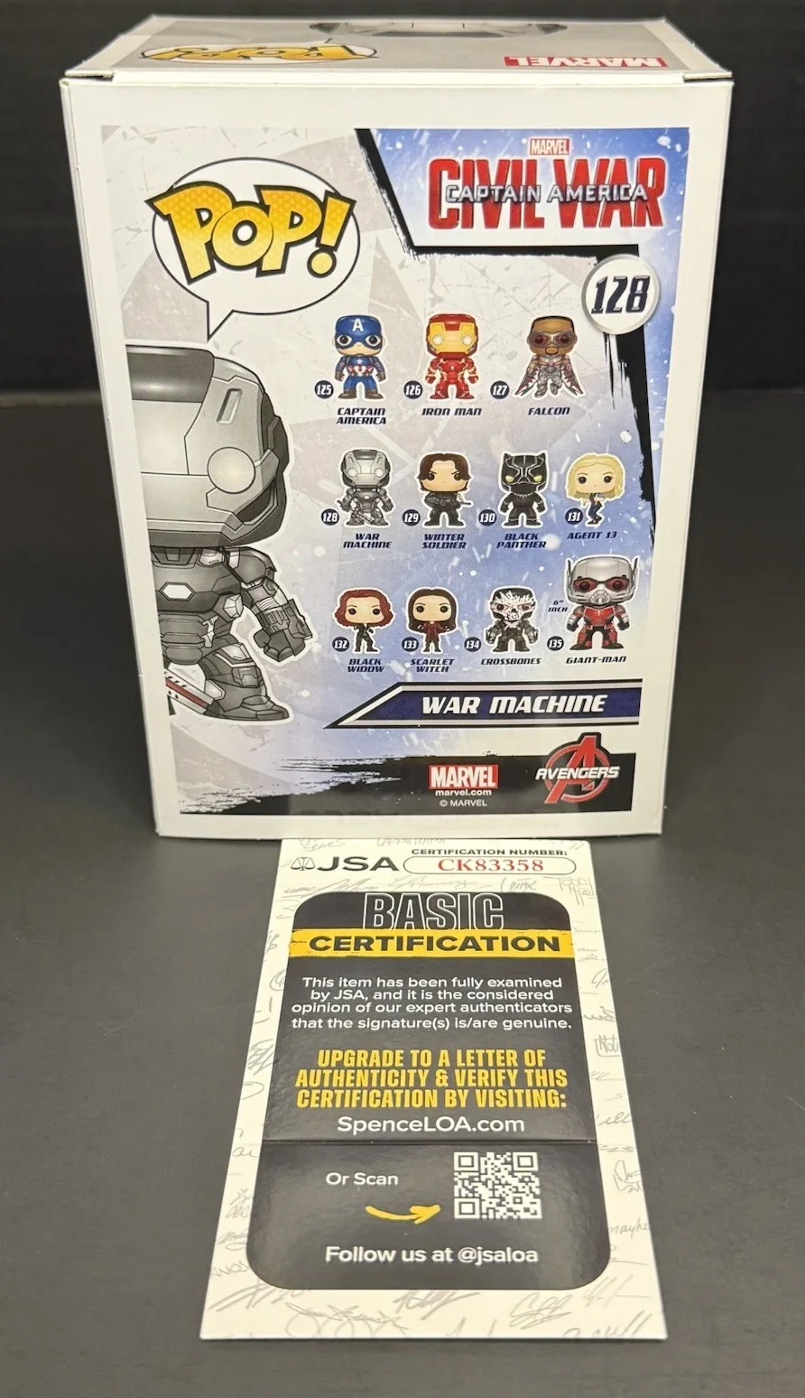 Don Cheadle — Don Cheadle Signed Funko Pop Autographed War Machine Figure Marvel JSA COA, image 3