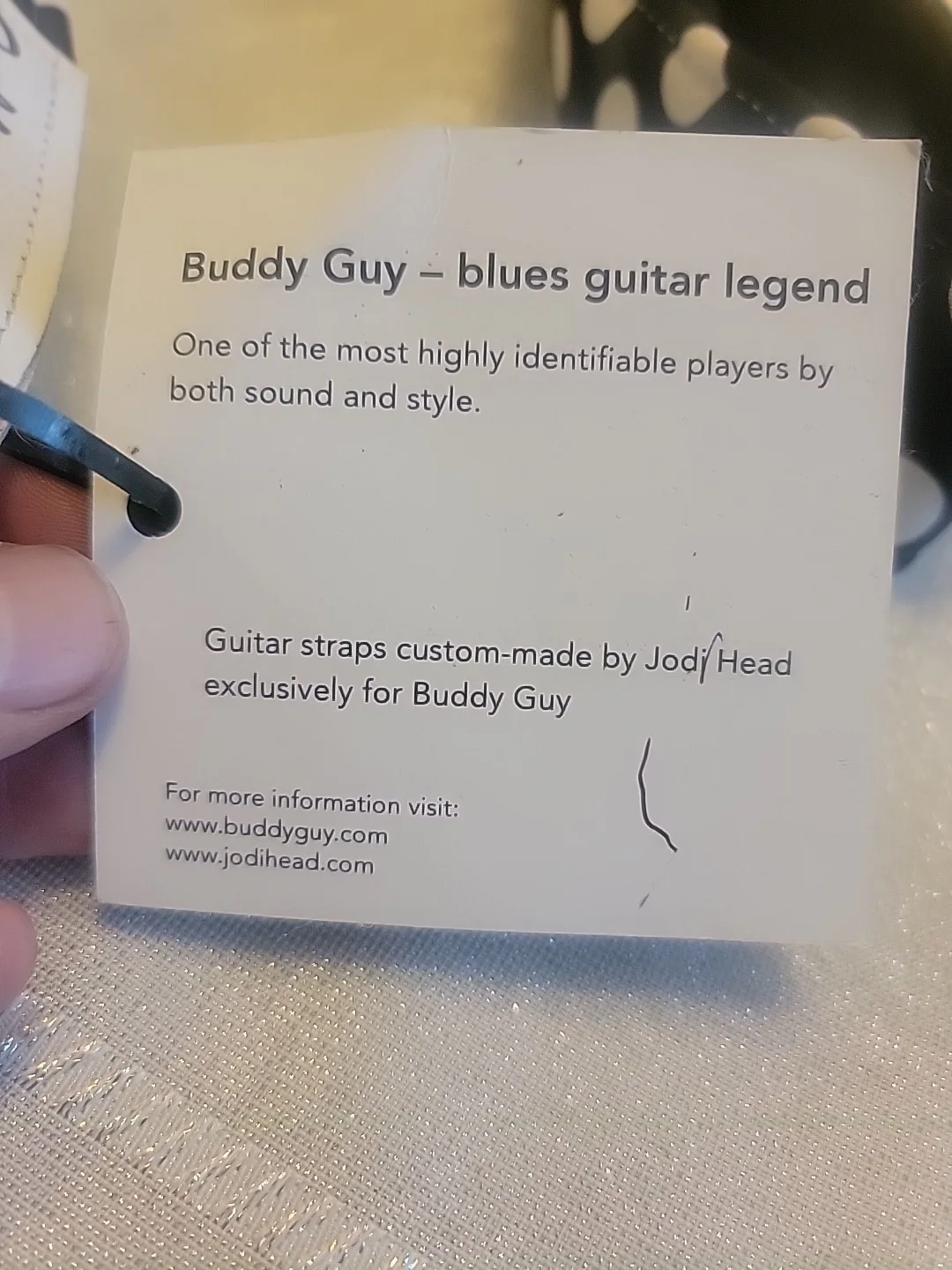 Buddy Guy Polka Dot Autographed Guitar Strap, изображение 3