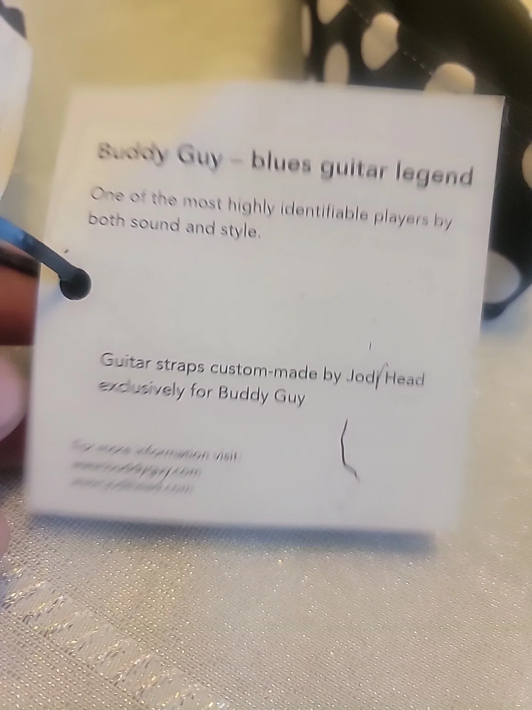 Buddy Guy Polka Dot Autographed Guitar Strap, изображение 4
