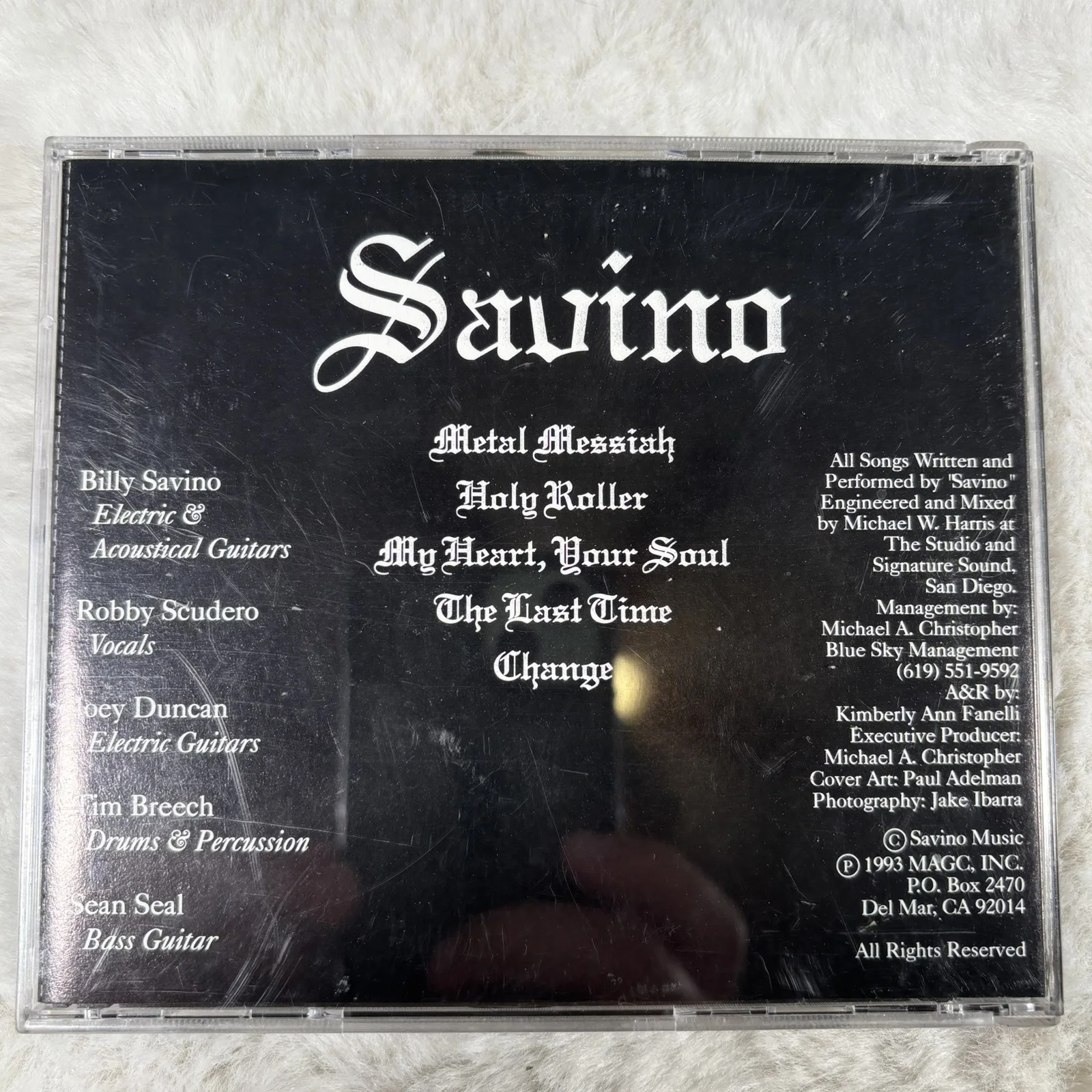 Billy Savino Cd Signed Autographed Music Compact Disc Autograph Metal Vintage, изображение 2