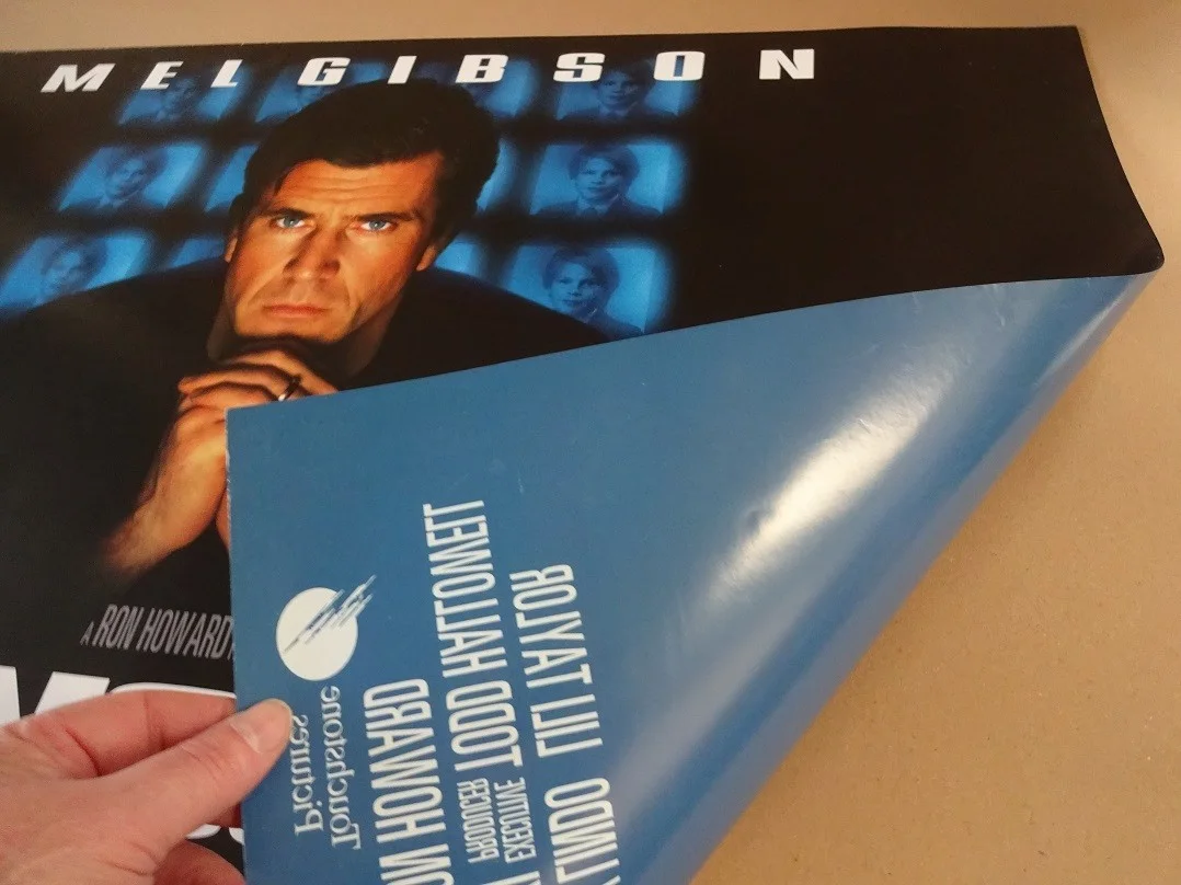 Ransom Original 1996 Double Side Quad Movie Poster 40x30" Mel Gibson Gary Sinise, изображение 2