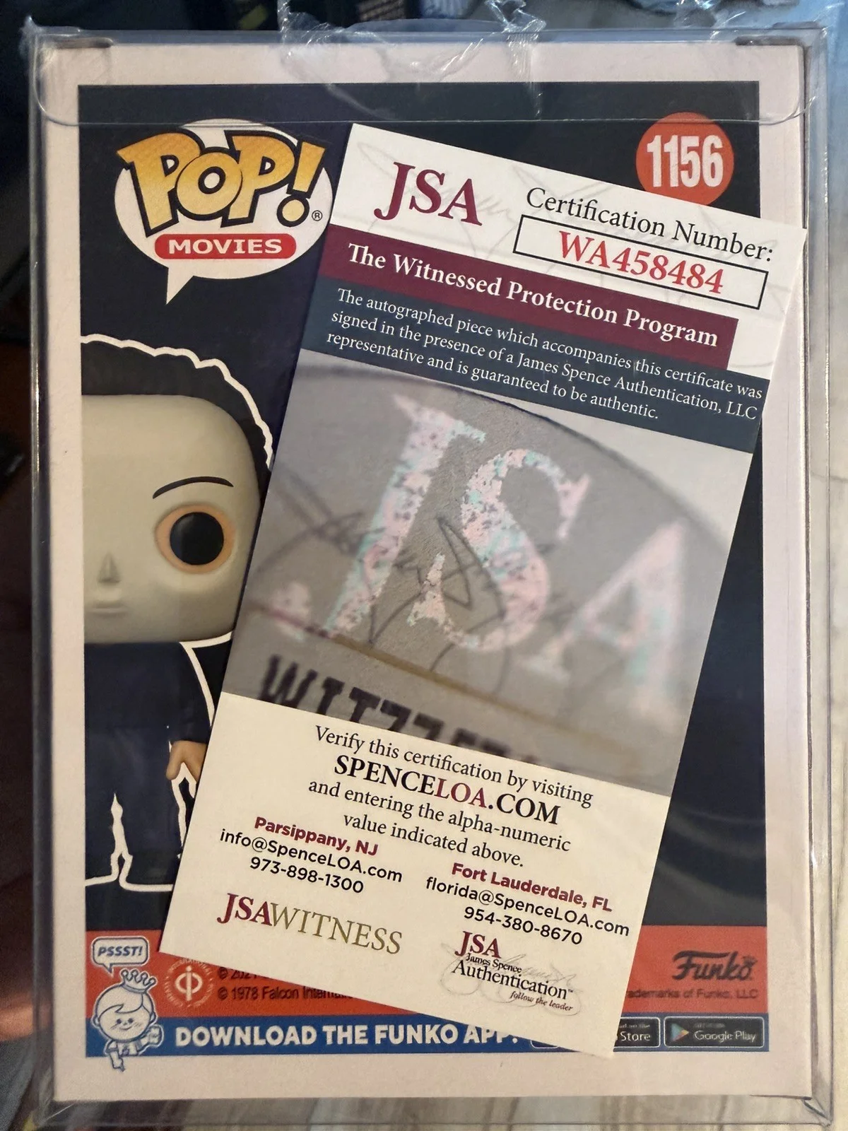 Nick Castle — Nick Castle autographed inscribed Funko Pop #1156 JSA COA Michael Myers, изображение 2