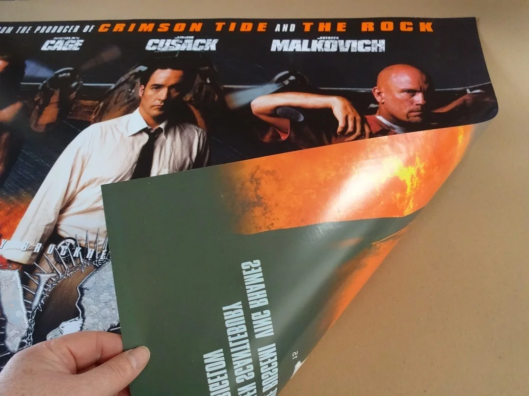 Con Air Original 1997 Double Side Quad Movie Poster 40"x30" Nicolas Cage Cusack, image 2