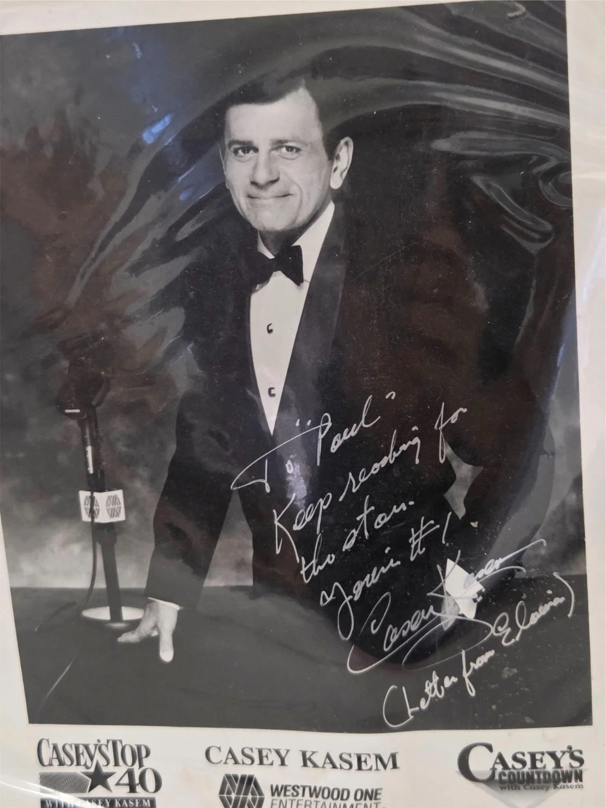 Casey Kasem Signed 8x10 Photo Autograph Casey’s Top 40 Radio Host, image 3