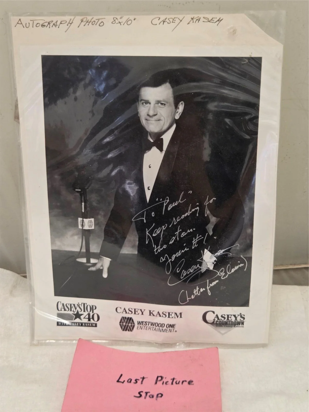 Casey Kasem Signed 8x10 Photo Autograph Casey’s Top 40 Radio Host, image 4