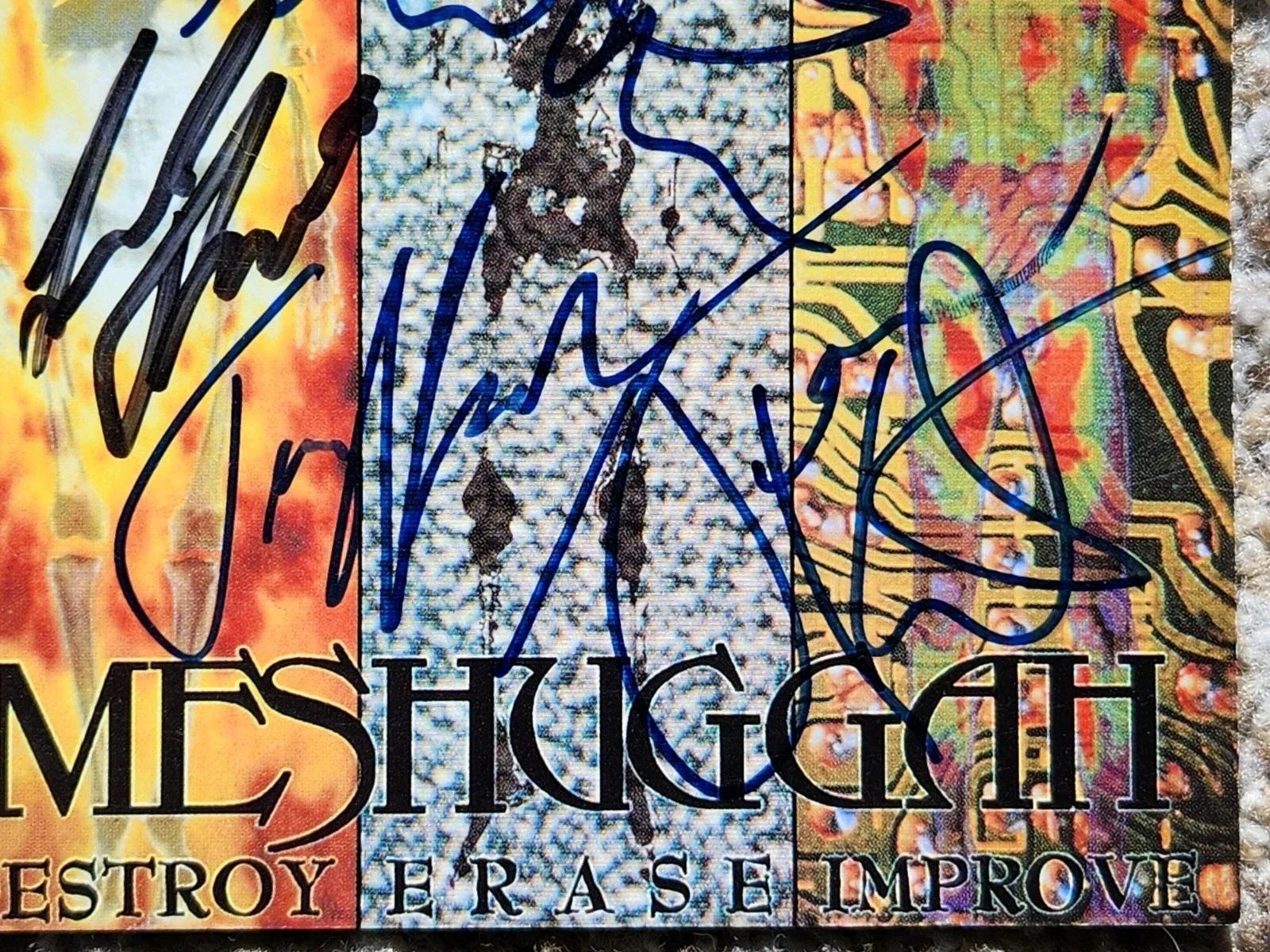 SIGNED Destroy Erase Improve Meshuggah CD 1995 AUTOGRAPHED Original Metal Rare, изображение 4
