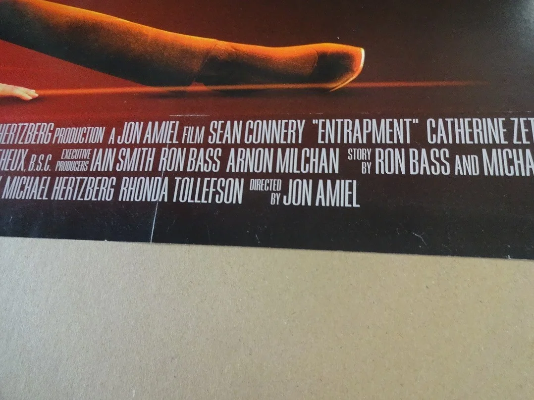 Entrapment Original 1999 Quad Movie Poster Mint 40"x30" Sean Connery Zeta-Jones, изображение 2
