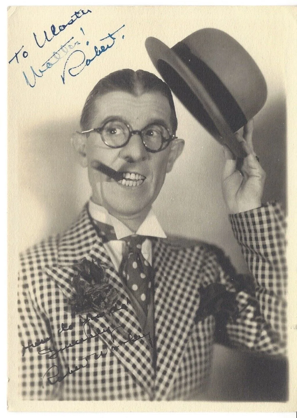BERT WHEELER + ROBERT WOOLSEY SIGNED—Vaudeville Ziegfeld RKO COMIC DUO—WC Fields, image 2