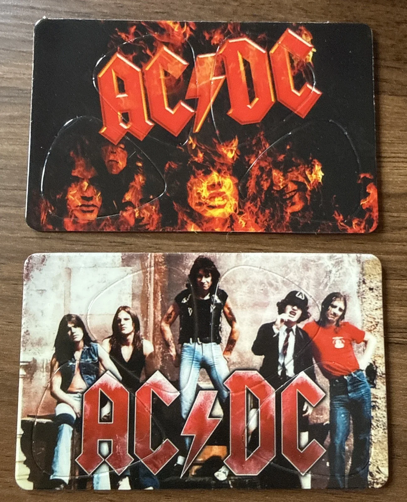 2 X 4 AC/DC ACDC Guitar Pick Card - 2 Set Of 4 Unpunched Picks New, image 2