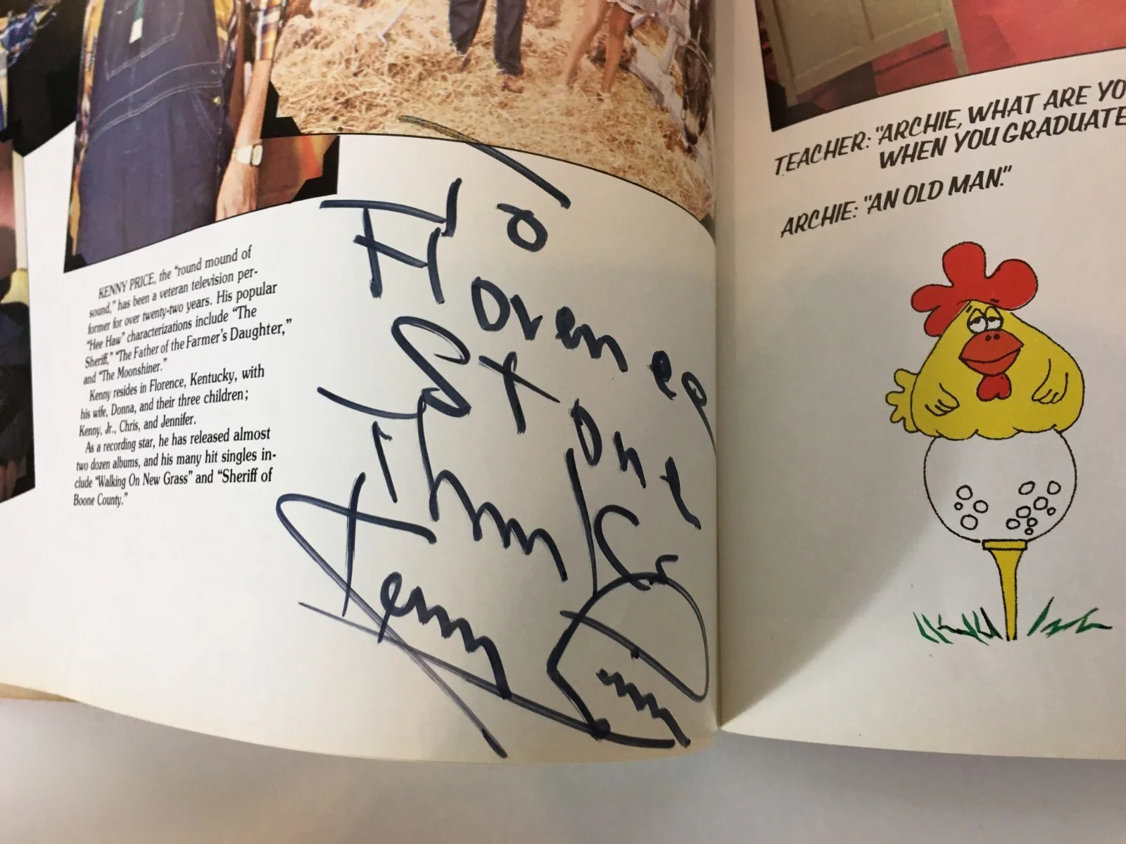 2x KENNY PRICE AUTOGRAPH + 1979 Hee Haw Family Scrapbook, image 4