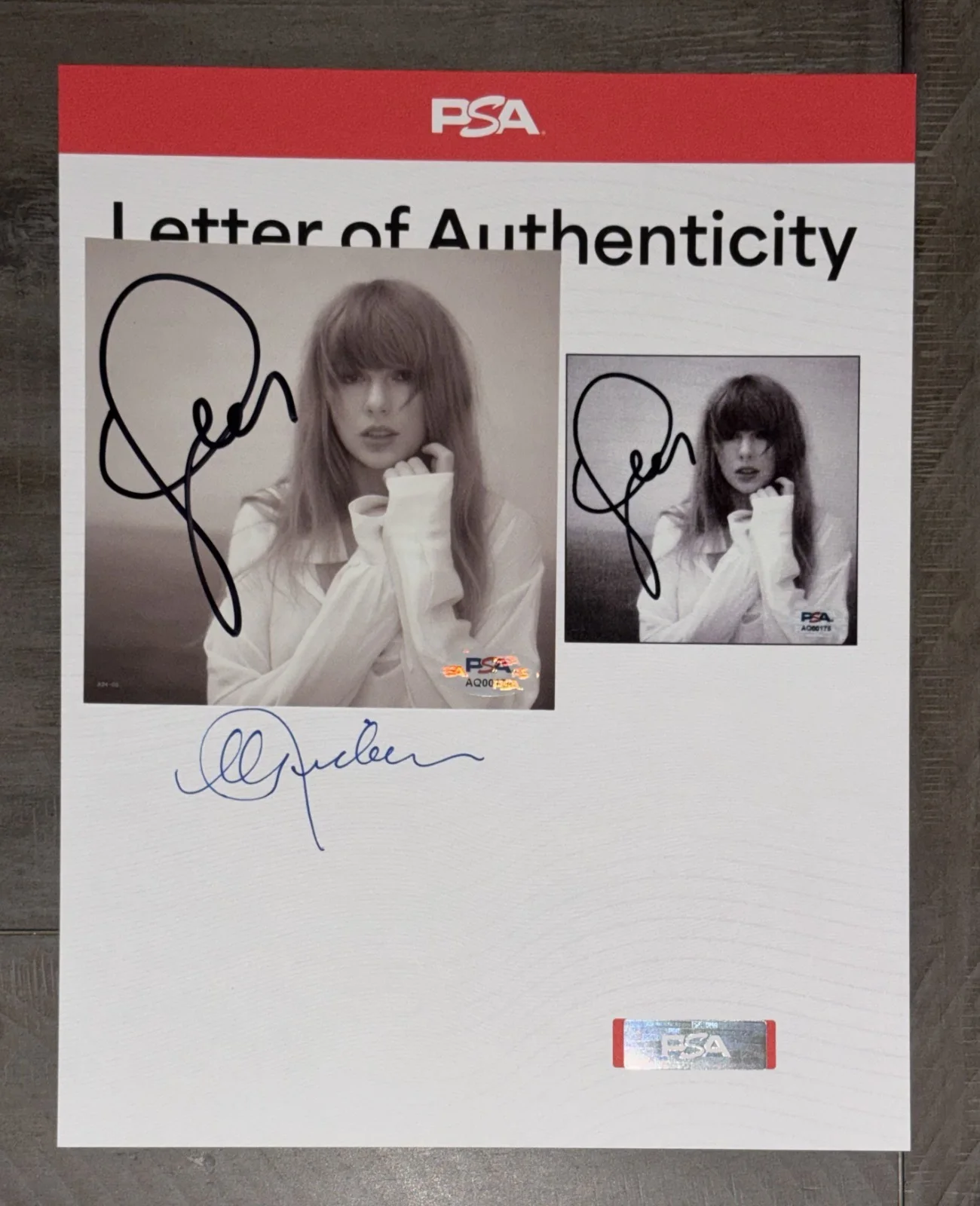 Taylor Swift Tortured Poets Department Signed PSA + COA + Frame Kit #175, изображение 4