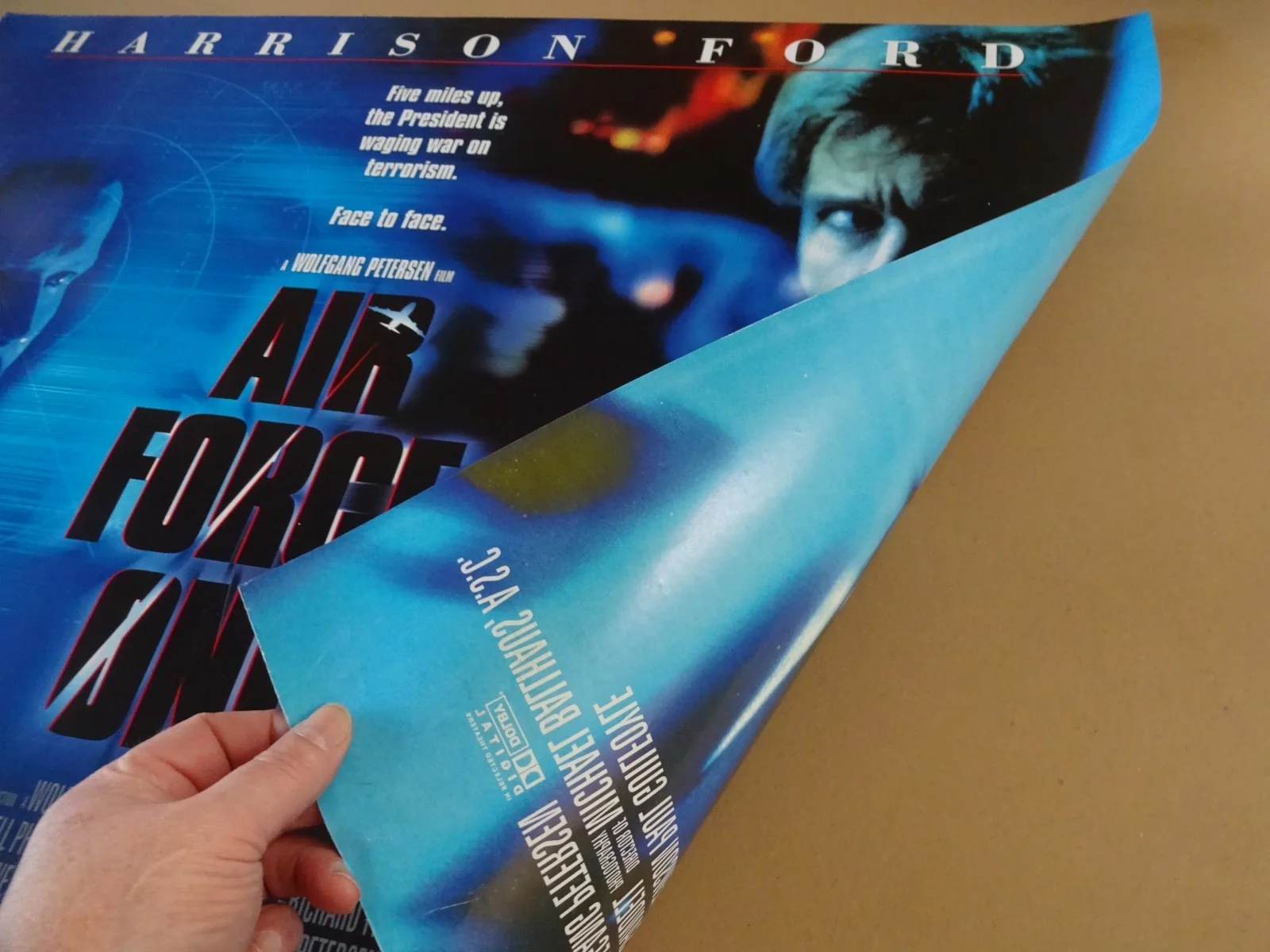 Air Force One Original 1997 Double Side Quad Movie Poster 40"x30" Harrison Ford, image 2