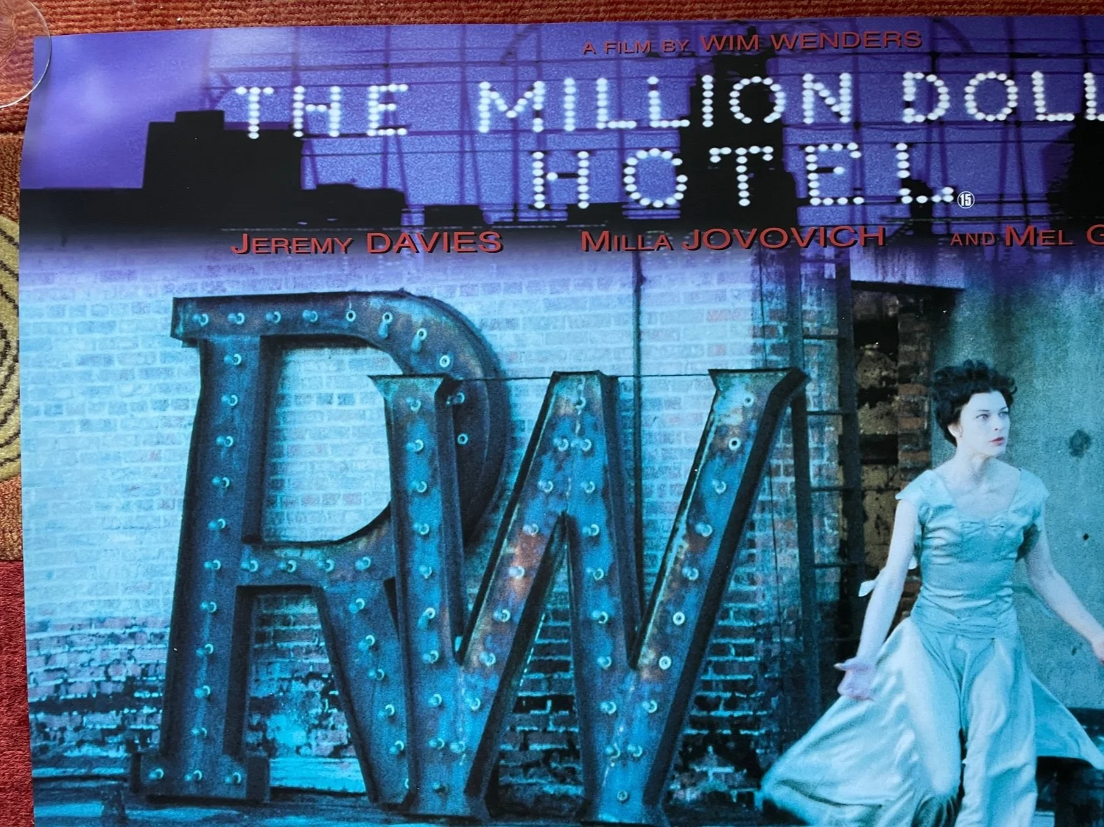 THE MILLION DOLLAR HOTEL (2000) Original Quad Movie Poster Wim Wenders RARE, изображение 2