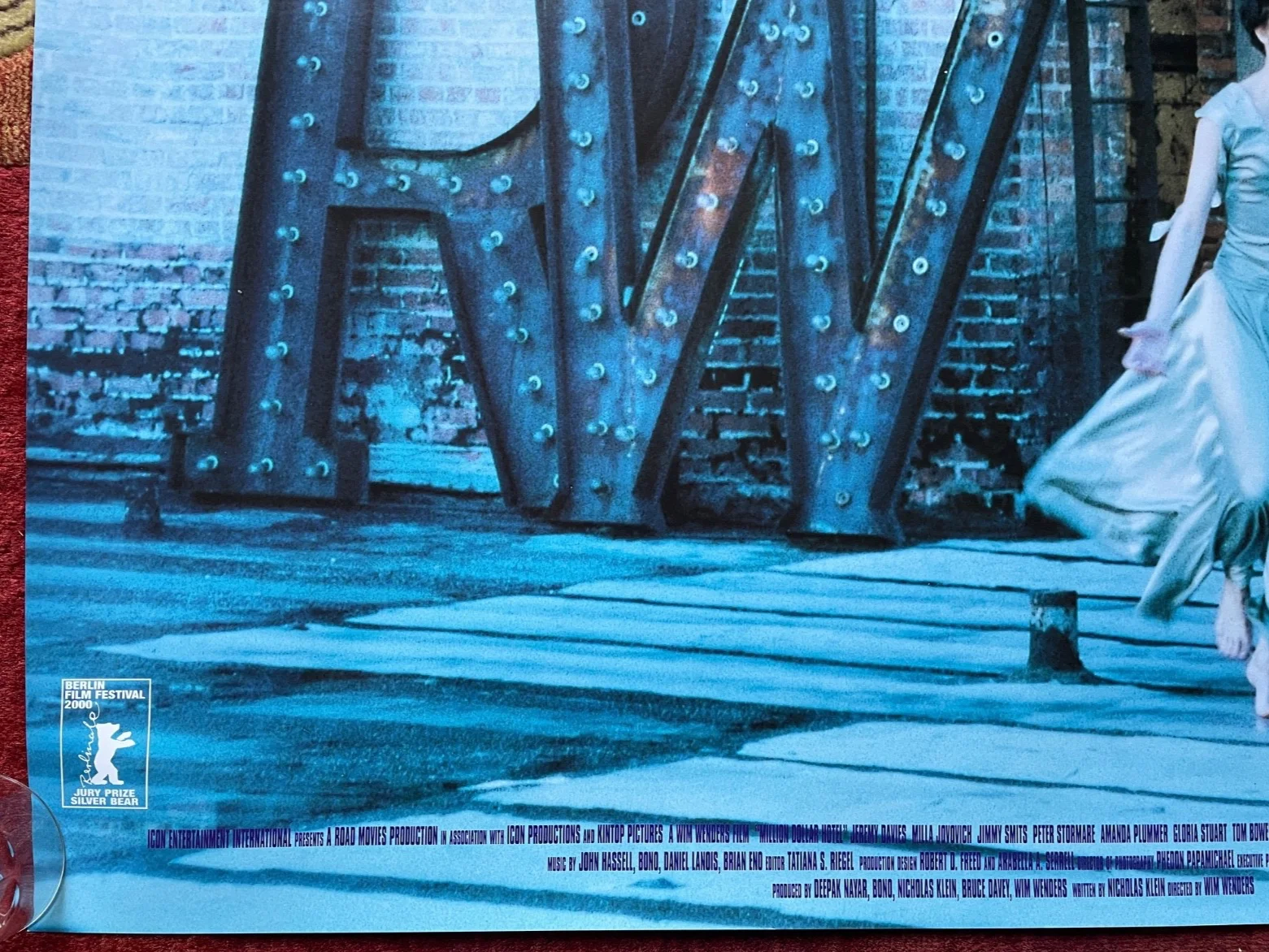 THE MILLION DOLLAR HOTEL (2000) Original Quad Movie Poster Wim Wenders RARE, изображение 4