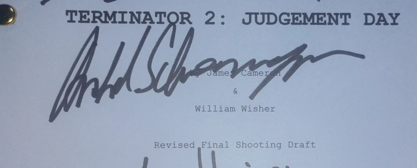 Terminator 2 Hand Signed Script COA Linda Hamilton Edward Furlong James Cameron, image 4