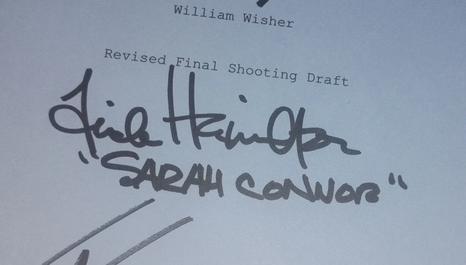 Terminator 2 Hand Signed Script COA Linda Hamilton Edward Furlong James Cameron, image 5