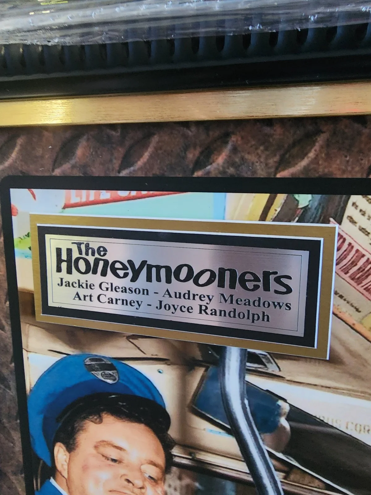 The honeymooners cast signed, including jackie gleason, color 8 X 10 framed, image 3