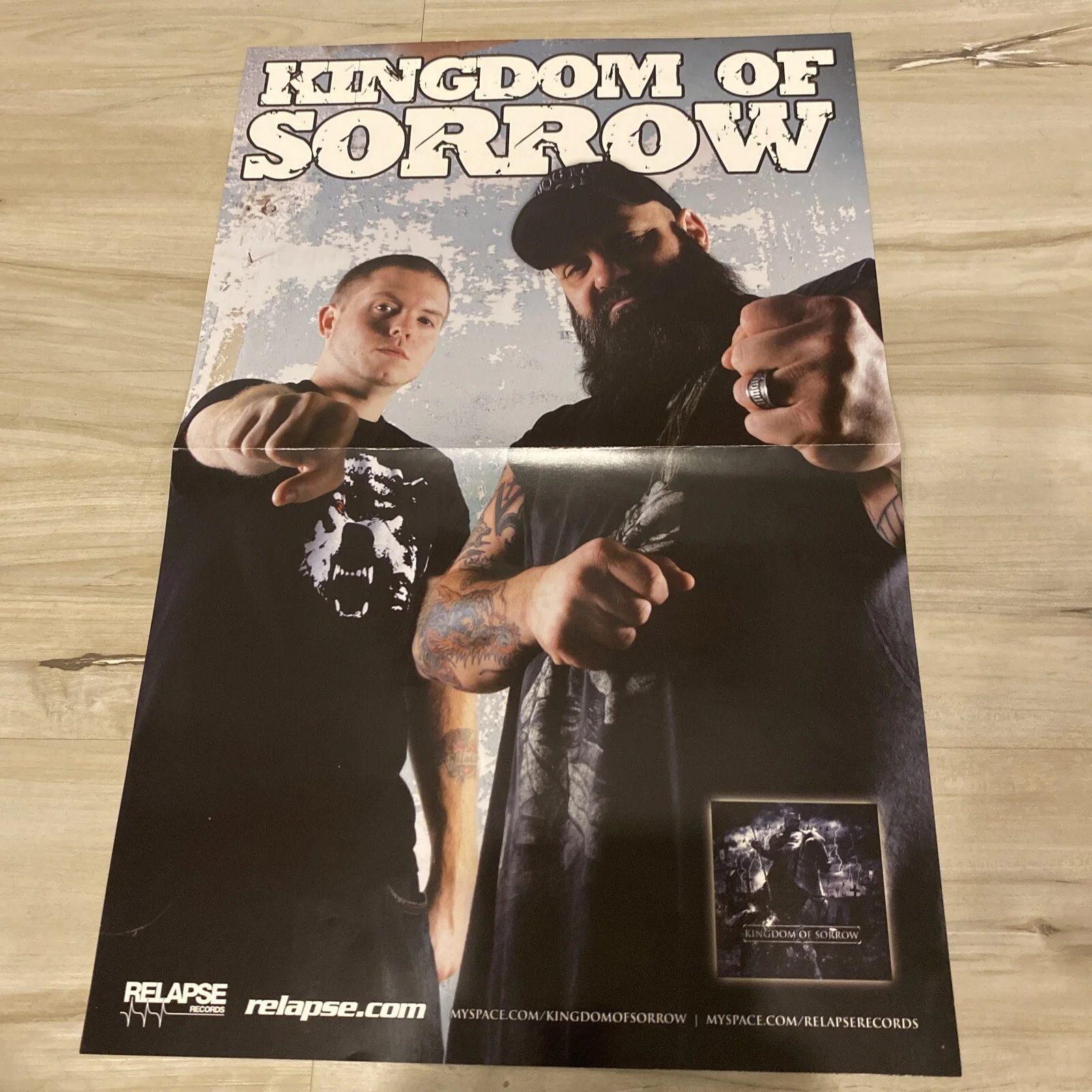Kingdom of Sorrow Debut Album 11 x 17 Heavy Metal Dual Poster RELPASE, изображение 2