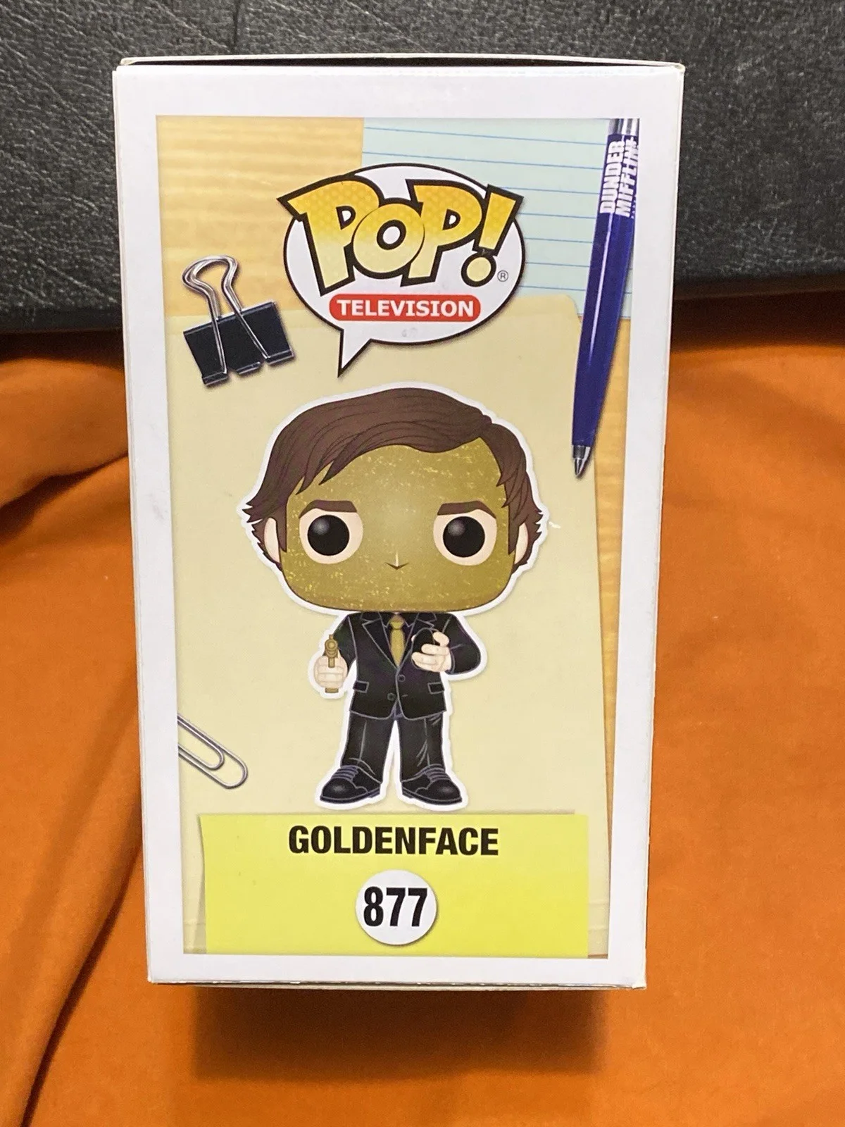 John Krasinski — John Krasinski Signed Goldenface Jim Halpert The Office Funko Pop BECKETT COA, изображение 3