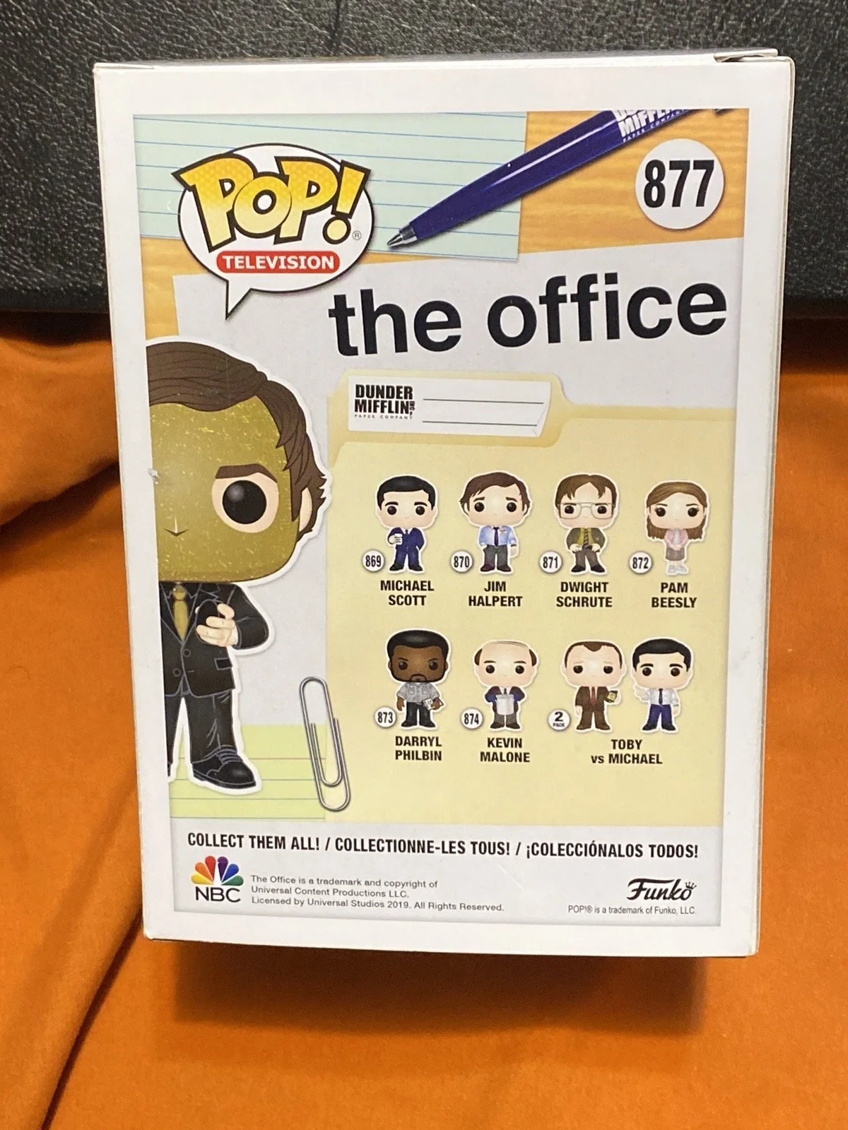 John Krasinski — John Krasinski Signed Goldenface Jim Halpert The Office Funko Pop BECKETT COA, изображение 4
