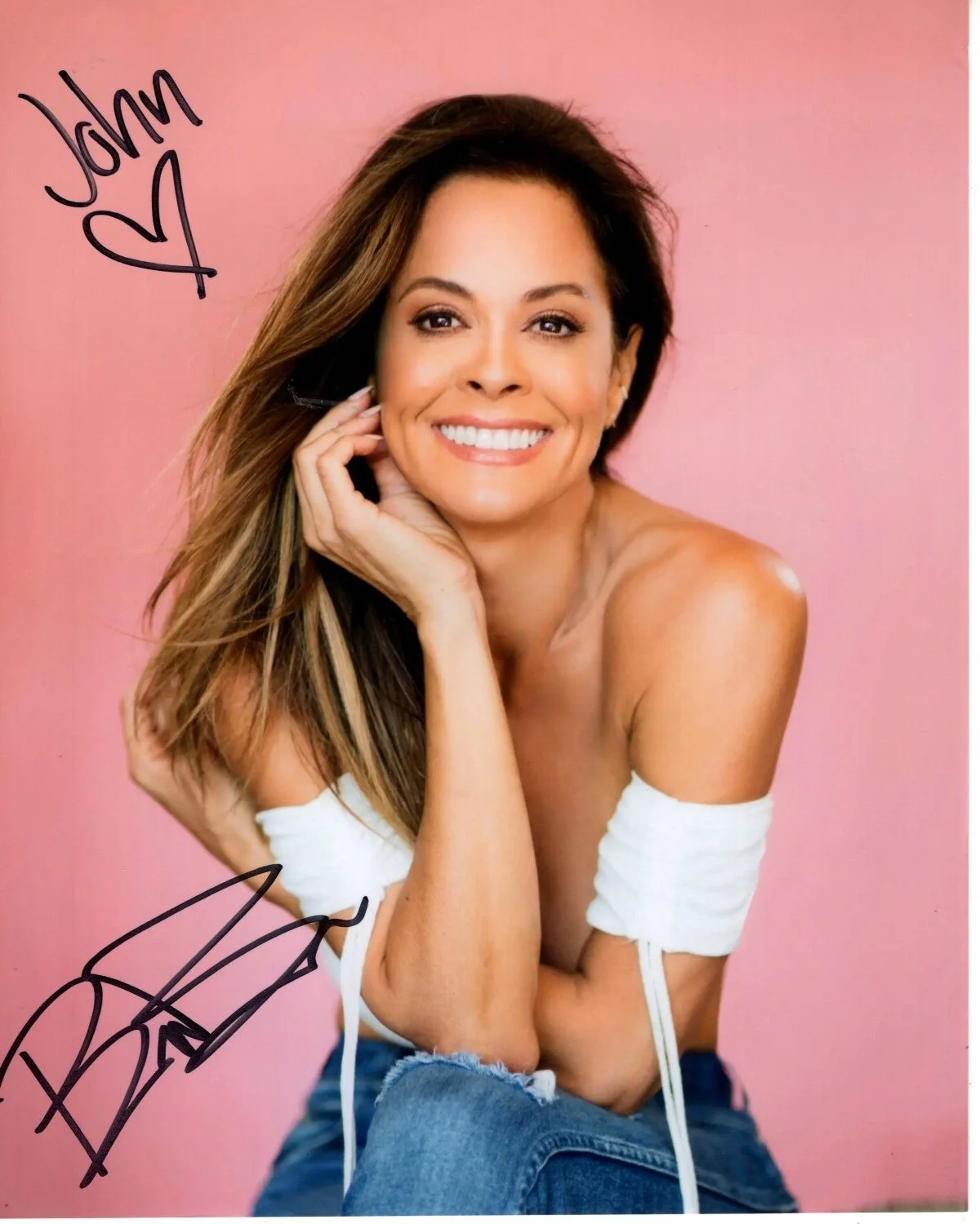 Brooke Burke — BROOKE BURKE Signed Autographed 8x10 Photograph - To John
