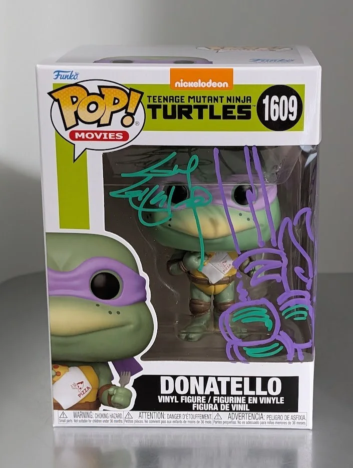 Guy Gilchrist — Guy Gilchrist Signed & Sketched Funko Pop Donatello Teenage Mutant Ninja Turtles, изображение 2